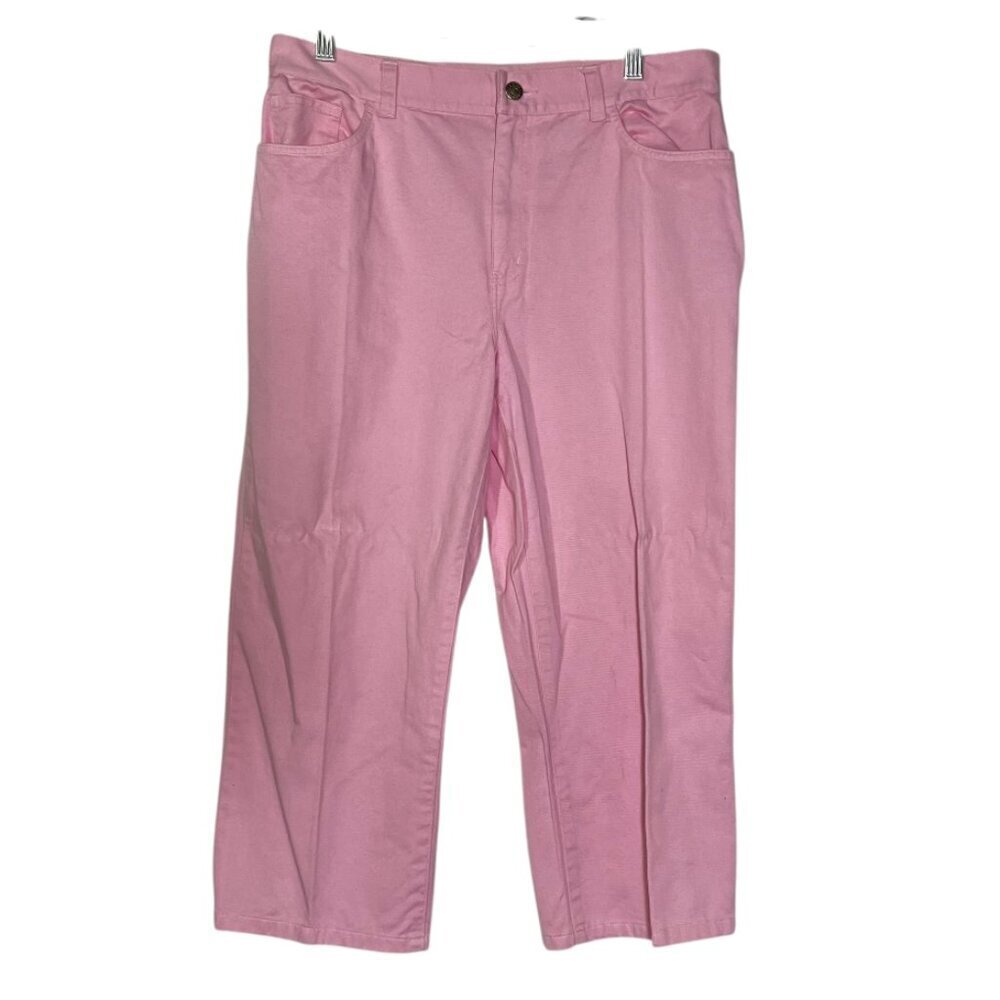 Ralph Lauren Jeans Co. Pink Capris Wide Leg Barbie Size 10 Spring Summer Cropped